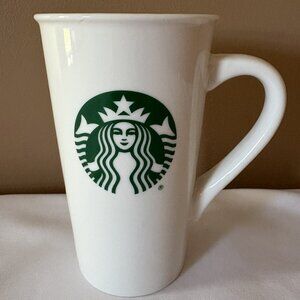 STARBUCKS Tall White Classic Mug siren image 16 oz.